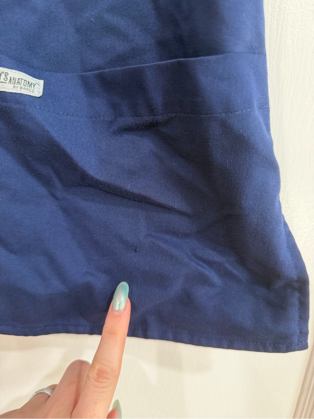 Grey's Anatomy Navy Medical Scrub Top by Barco - Picture 5 of 7